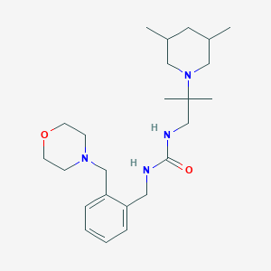 molecular formula C24H40N4O2 B7566021 1-[2-(3,5-Dimethylpiperidin-1-yl)-2-methylpropyl]-3-[[2-(morpholin-4-ylmethyl)phenyl]methyl]urea 