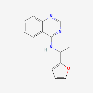 molecular formula C14H13N3O B7566029 N-[1-(furan-2-yl)ethyl]quinazolin-4-amine 