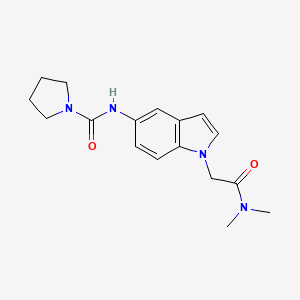 N-[1-[2-(dimethylamino)-2-oxoethyl]indol-5-yl]pyrrolidine-1-carboxamide