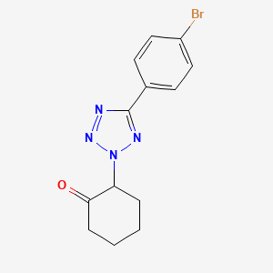 2-[5-(4-Bromophenyl)tetrazol-2-yl]cyclohexan-1-one