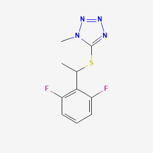 molecular formula C10H10F2N4S B7566043 5-[1-(2,6-Difluorophenyl)ethylsulfanyl]-1-methyltetrazole 