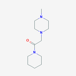 molecular formula C12H23N3O B7566049 2-(4-Methylpiperazin-1-yl)-1-piperidin-1-ylethanone 