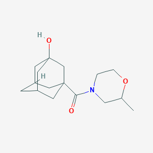 molecular formula C16H25NO3 B7566057 (3-Hydroxy-1-adamantyl)-(2-methylmorpholin-4-yl)methanone 