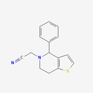 molecular formula C15H14N2S B7566077 2-(4-phenyl-6,7-dihydro-4H-thieno[3,2-c]pyridin-5-yl)acetonitrile 