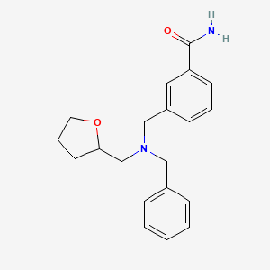 molecular formula C20H24N2O2 B7566083 3-[[Benzyl(oxolan-2-ylmethyl)amino]methyl]benzamide 