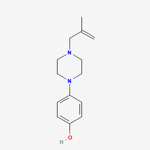 molecular formula C14H20N2O B7566086 4-[4-(2-Methylprop-2-enyl)piperazin-1-yl]phenol 