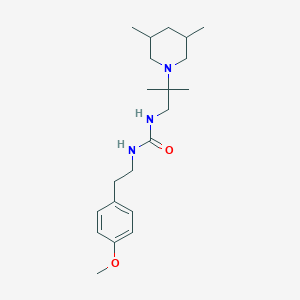 molecular formula C21H35N3O2 B7566121 1-[2-(3,5-Dimethylpiperidin-1-yl)-2-methylpropyl]-3-[2-(4-methoxyphenyl)ethyl]urea 