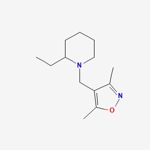 molecular formula C13H22N2O B7566130 4-[(2-Ethylpiperidino)methyl]-3,5-dimethylisoxazole 
