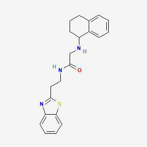 molecular formula C21H23N3OS B7566134 N-[2-(1,3-benzothiazol-2-yl)ethyl]-2-(1,2,3,4-tetrahydronaphthalen-1-ylamino)acetamide 
