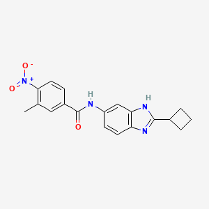 molecular formula C19H18N4O3 B7566150 N-(2-cyclobutyl-3H-benzimidazol-5-yl)-3-methyl-4-nitrobenzamide 