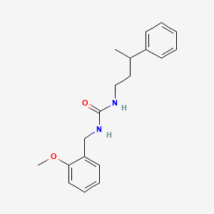 molecular formula C19H24N2O2 B7566156 1-[(2-Methoxyphenyl)methyl]-3-(3-phenylbutyl)urea 