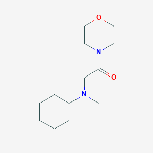 molecular formula C13H24N2O2 B7566160 2-[Cyclohexyl(methyl)amino]-1-morpholin-4-ylethanone 