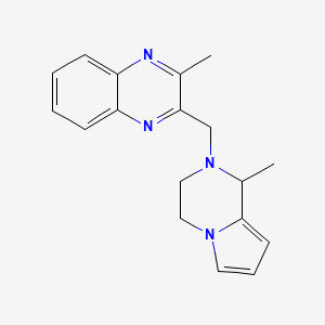 molecular formula C18H20N4 B7566165 2-methyl-3-[(1-methyl-3,4-dihydro-1H-pyrrolo[1,2-a]pyrazin-2-yl)methyl]quinoxaline 