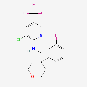 3-chloro-N-[[4-(3-fluorophenyl)oxan-4-yl]methyl]-5-(trifluoromethyl)pyridin-2-amine