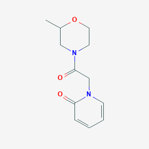 molecular formula C12H16N2O3 B7566208 1-[2-(2-Methylmorpholin-4-yl)-2-oxoethyl]pyridin-2-one 