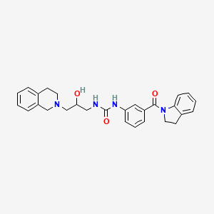 1-[3-(2,3-dihydroindole-1-carbonyl)phenyl]-3-[3-(3,4-dihydro-1H-isoquinolin-2-yl)-2-hydroxypropyl]urea