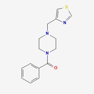 molecular formula C15H17N3OS B7566242 Phenyl-[4-(1,3-thiazol-4-ylmethyl)piperazin-1-yl]methanone 