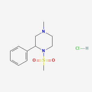 4-Methyl-1-methylsulfonyl-2-phenylpiperazine;hydrochloride