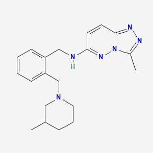 molecular formula C20H26N6 B7566328 3-methyl-N-[[2-[(3-methylpiperidin-1-yl)methyl]phenyl]methyl]-[1,2,4]triazolo[4,3-b]pyridazin-6-amine 