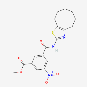 Methyl 3-(4,5,6,7,8,9-hexahydrocycloocta[d][1,3]thiazol-2-ylcarbamoyl)-5-nitrobenzoate