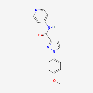 molecular formula C16H14N4O2 B7566349 1-(4-methoxyphenyl)-N-pyridin-4-ylpyrazole-3-carboxamide 