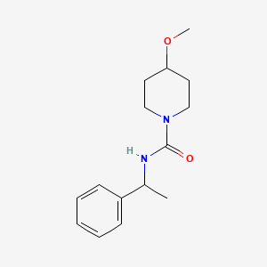 molecular formula C15H22N2O2 B7566352 4-methoxy-N-(1-phenylethyl)piperidine-1-carboxamide 