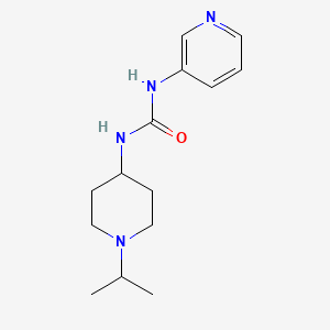 molecular formula C14H22N4O B7566358 1-(1-Propan-2-ylpiperidin-4-yl)-3-pyridin-3-ylurea 