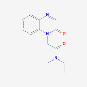 molecular formula C13H15N3O2 B7566380 N-ethyl-N-methyl-2-(2-oxoquinoxalin-1-yl)acetamide 