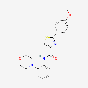 molecular formula C21H21N3O3S B7566392 2-(4-methoxyphenyl)-N-(2-morpholin-4-ylphenyl)-1,3-thiazole-4-carboxamide 