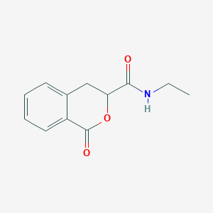 molecular formula C12H13NO3 B7566405 N-ethyl-1-oxo-3,4-dihydroisochromene-3-carboxamide 