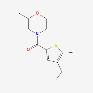 molecular formula C13H19NO2S B7566429 (4-Ethyl-5-methylthiophen-2-yl)-(2-methylmorpholin-4-yl)methanone 