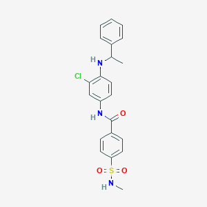 N-[3-chloro-4-(1-phenylethylamino)phenyl]-4-(methylsulfamoyl)benzamide