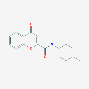 molecular formula C18H21NO3 B7566474 N-methyl-N-(4-methylcyclohexyl)-4-oxochromene-2-carboxamide 