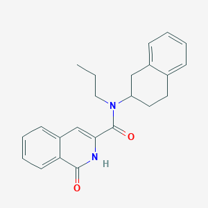 molecular formula C23H24N2O2 B7566511 1-oxo-N-propyl-N-(1,2,3,4-tetrahydronaphthalen-2-yl)-2H-isoquinoline-3-carboxamide 