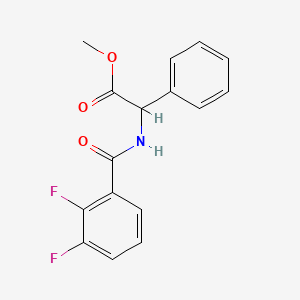 molecular formula C16H13F2NO3 B7566544 Methyl 2-[(2,3-difluorobenzoyl)amino]-2-phenylacetate 
