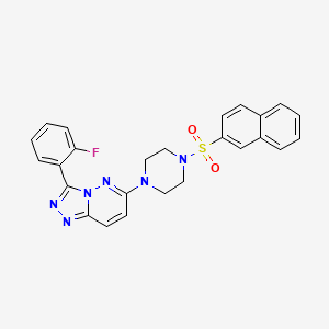 3-(2-Fluorophenyl)-6-(4-naphthalen-2-ylsulfonylpiperazin-1-yl)-[1,2,4]triazolo[4,3-b]pyridazine