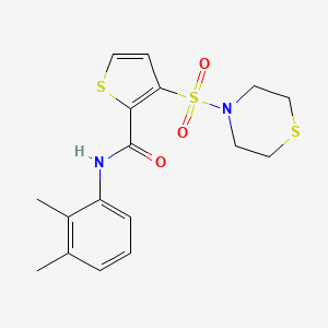 molecular formula C17H20N2O3S3 B7566583 N-(2,3-dimethylphenyl)-3-thiomorpholin-4-ylsulfonylthiophene-2-carboxamide 