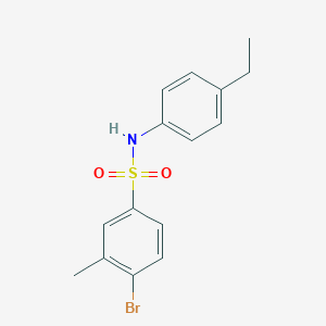 molecular formula C15H16BrNO2S B7566643 4-bromo-N-(4-ethylphenyl)-3-methylbenzenesulfonamide 