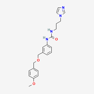 molecular formula C22H26N4O3 B7566676 1-(3-Imidazol-1-ylpropyl)-3-[3-[(4-methoxyphenyl)methoxymethyl]phenyl]urea 