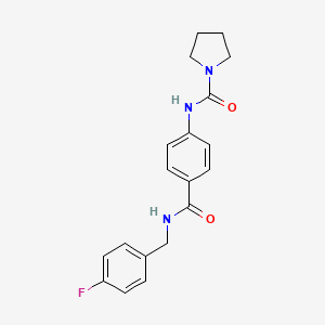 molecular formula C19H20FN3O2 B7566717 N-[4-[(4-fluorophenyl)methylcarbamoyl]phenyl]pyrrolidine-1-carboxamide 