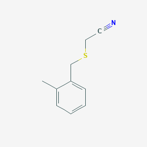 molecular formula C10H11NS B7566725 2-[(2-Methylphenyl)methylsulfanyl]acetonitrile 