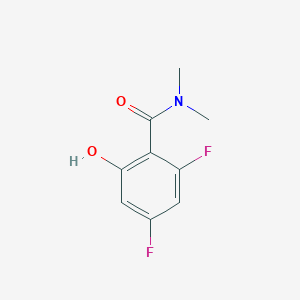 molecular formula C9H9F2NO2 B7566762 2,4-difluoro-6-hydroxy-N,N-dimethylbenzamide 