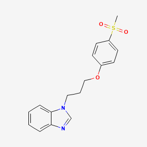 molecular formula C17H18N2O3S B7566806 1-[3-(4-Methylsulfonylphenoxy)propyl]benzimidazole 