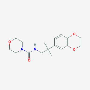 molecular formula C17H24N2O4 B7566834 N-[2-(2,3-dihydro-1,4-benzodioxin-6-yl)-2-methylpropyl]morpholine-4-carboxamide 