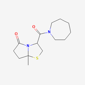 molecular formula C14H22N2O2S B7566837 3-(Azepane-1-carbonyl)-7a-methyl-2,3,6,7-tetrahydropyrrolo[2,1-b][1,3]thiazol-5-one 