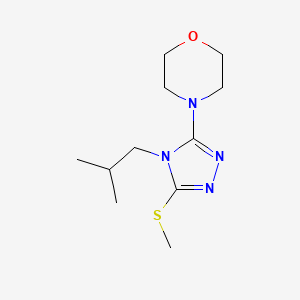 4-[4-(2-Methylpropyl)-5-methylsulfanyl-1,2,4-triazol-3-yl]morpholine