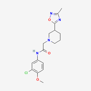 N-(3-chloro-4-methoxyphenyl)-2-[3-(3-methyl-1,2,4-oxadiazol-5-yl)piperidin-1-yl]acetamide