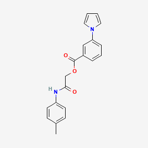 molecular formula C20H18N2O3 B7566881 [2-(4-Methylanilino)-2-oxoethyl] 3-pyrrol-1-ylbenzoate 