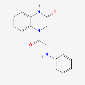 molecular formula C16H15N3O2 B7566888 4-{(Phenylamino)acetyl}-3,4-dihydroquinoxalin-2(1h)-one 