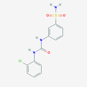 molecular formula C13H12ClN3O3S B7566915 1-(2-Chlorophenyl)-3-(3-sulfamoylphenyl)urea 